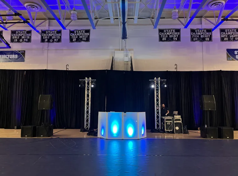 DJ setup for homecoming event