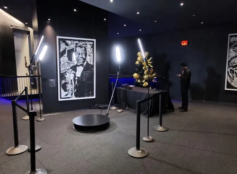 360 photo booth setup