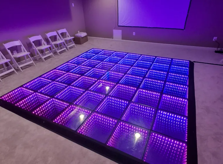 LED dance floor installation