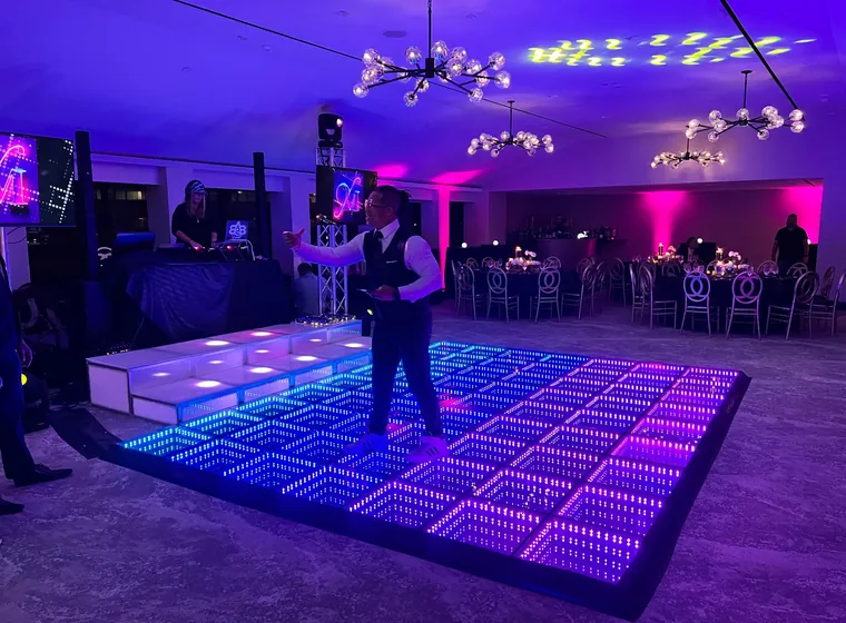 LED dance floor private event