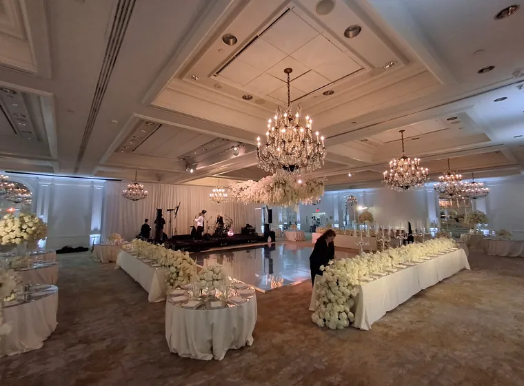 Private wedding event setup